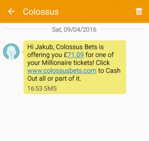 colossus bets text